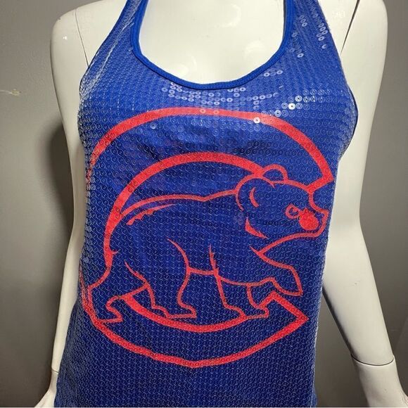 Victoria's Secret Pink Blue Chicago Cubs Sequin Racer Back Tank -- Small - Picture 5 of 11
